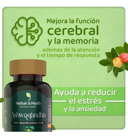 ASHWAGANDHA CÁPSULAS NATURALES PARA EL ESTRÉS